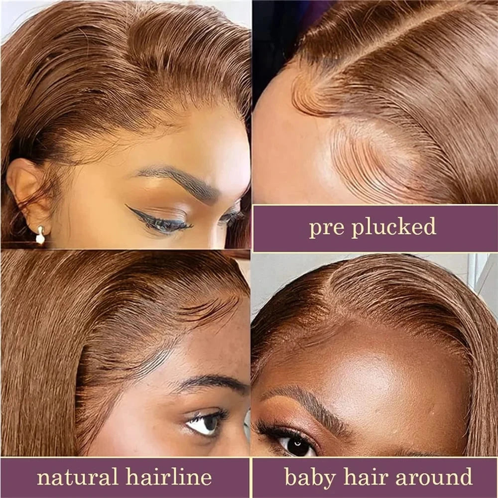 13x4 Lace Wig Side Part Pixie Cut Wigs 100% Virgin Hair Side Part Peruvian Straight Bob Wig Transparent Lace For Black Women