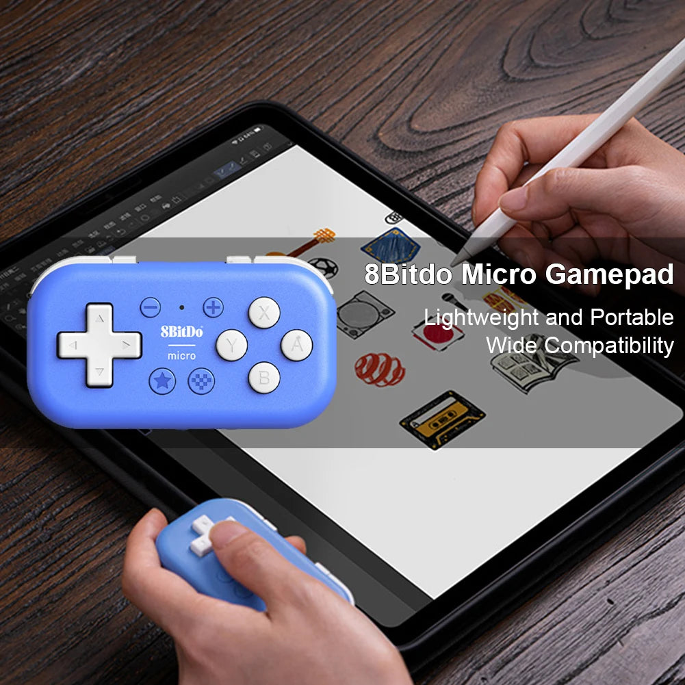 8Bitdo Micro Gamepad Designed for 2D Games Wireless Gamepad Bluetooth-compatible Handheld Console for Switch/Raspberry Pi