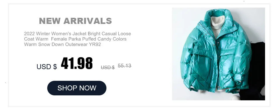 Fashion Hooded Parka Women's Winter Clothes 2023 New Short Bread Jacket CWhite Duck Down Coat Woman Large Size Overcoat