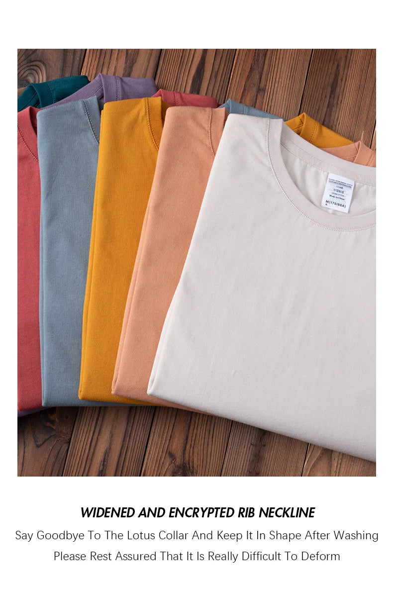 6.7oz 190gsm Combed Cotton Tees Tshirts Mens Solid Tops Woman Male Custom Team Uniform Class Clothes Summer Brand Customization