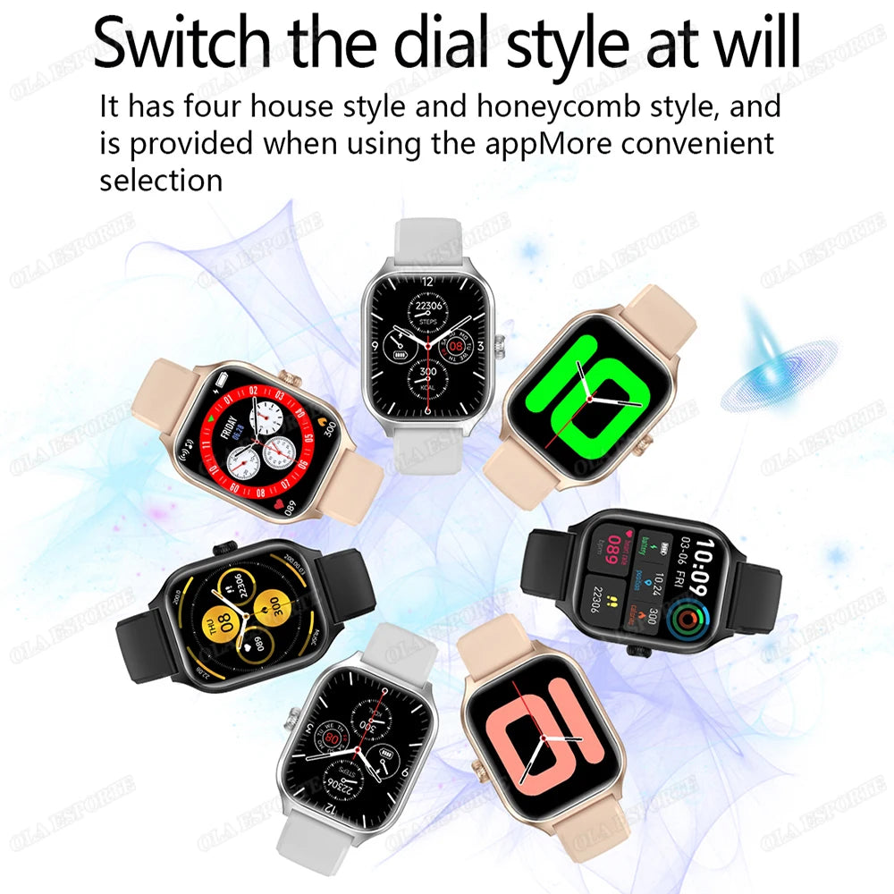 New Smart Watch Women Health Monitor Bluetooth Call Waterproof Wristwatch Sport Fitness Tracker Men Smartwatch For Android IOS