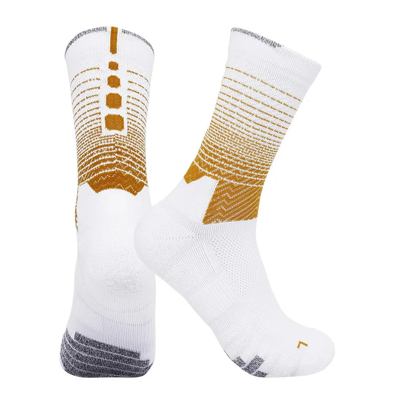 Men's Basketball Socks Middle Thickened Breathable Towel Bottom Colorful Fitness Running Cycling Hiking Sports Socks calcetines