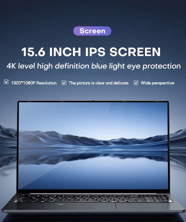 2025 Laptop Computer 15.6" AMD A4-7210U MX350 Notebook PC Portable IPS Display Fingerprint Backlit Gaming Laptops for Study Work