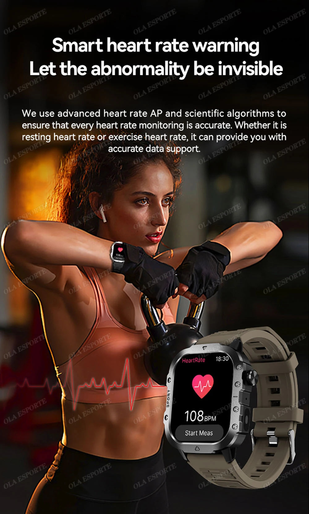 2025 New SmartWatch Men Militray Outdoor GPS Sport Watches Heart Rate Sleep Waterproof Smart Watch IOS Android