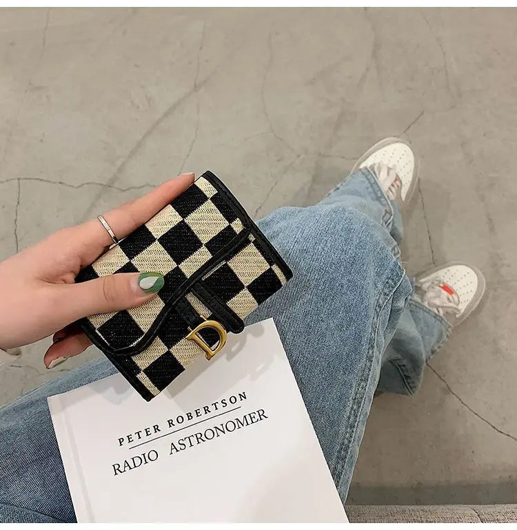 Card Bag Multi-card Position High Value Change Tide Autumn Winter Internet Celebrity Folding Organ Fashion Versatile Short Small