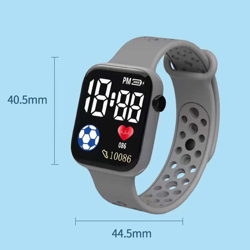 2025 LED Digital Watch For Kids Boys Sports Waterproof Watches Girls Silicone Digital Watch Casual Childrens Electronic Reloj