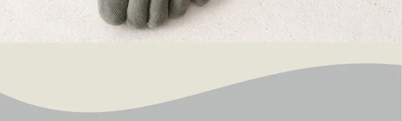 Men's Cotton 5 Toe Socks Mid Cuff Anti Odor Sweat Wicking Non Slip for Spring Autumn Casual Athletic Solid Color Daily Comfort