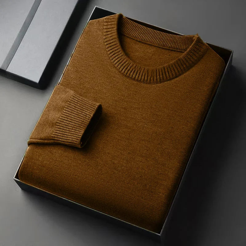Men's Dress Crew Neck Sweater Slim Fit Lightweight Sweatshirts Knitted Pullover Streetwear Casual Fashion Long Sleeve Sweater
