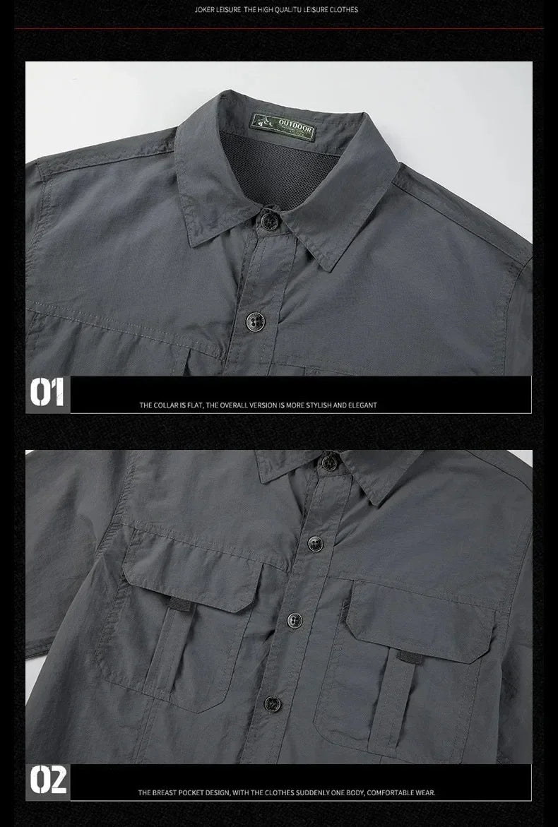 Spring and Autumn Men's New Style Lightweight Breathable shirt tactical multifunctional shirt outdoor long sleeved work shirts