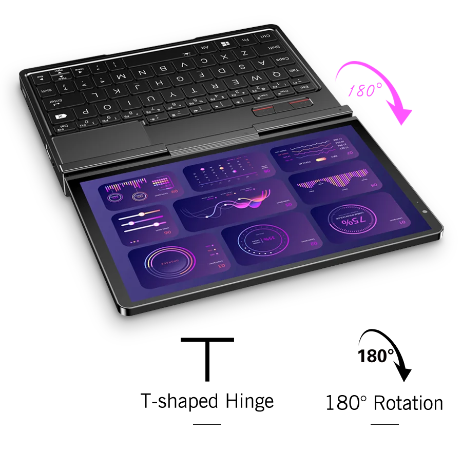 New 2025 version! GPD Pocket 4 8.8-inch AMD AI 9 HX 370 64GB RAM 2TB NVMe 2.5K resolution 144Hz refresh rate Gaming Mini Laptop