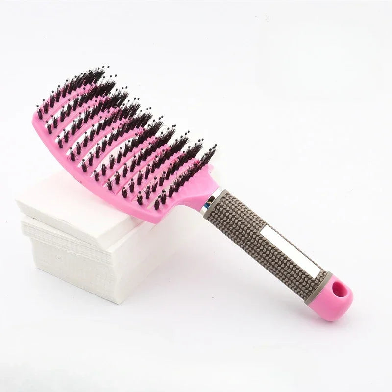 Hair Brush Scalp Massage Combs Hair brush Bristle Nylon Wet Curly Detangle Hair Brush for Salon Hairdressing Styling Tools
