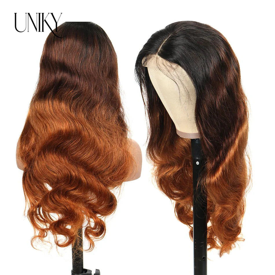 Body Wave 13x4 Lace Front Ombre Wig Human Hair Wig For Women Brazilian Blonde 1b/4/27/30 Lace Frontal Wig On Sale Clearance