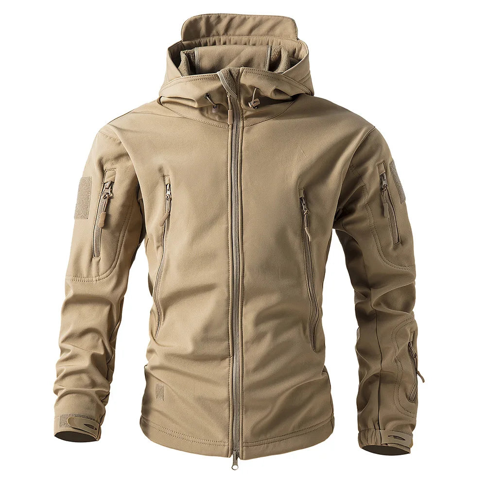 Men's Sharkskin Softshell Jacket Tactical Windproof Waterproof Jacket Men's Hooded CoatMen's Sports Waterproof Jacket 모터사이클 재킷