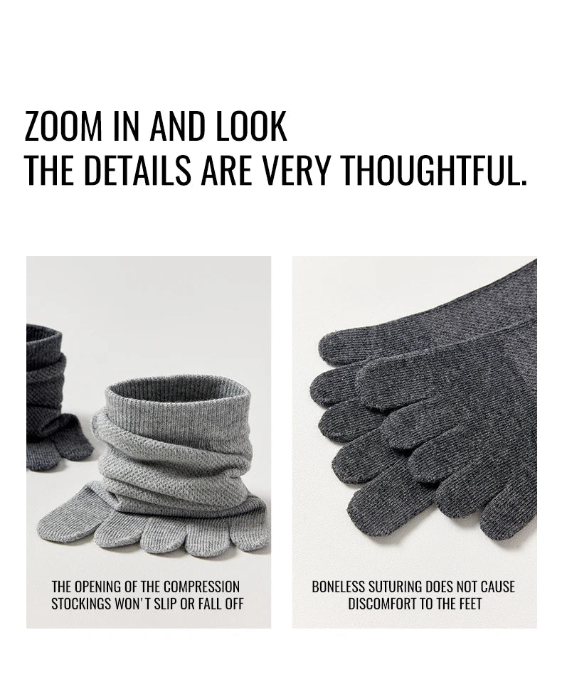 MiiOW Cotton Five Finger Short Sock Men Ankle Spilt Toe Sock Summer Thin Sock Breathable Mesh Sweat Absorbent Antibacterial Soc