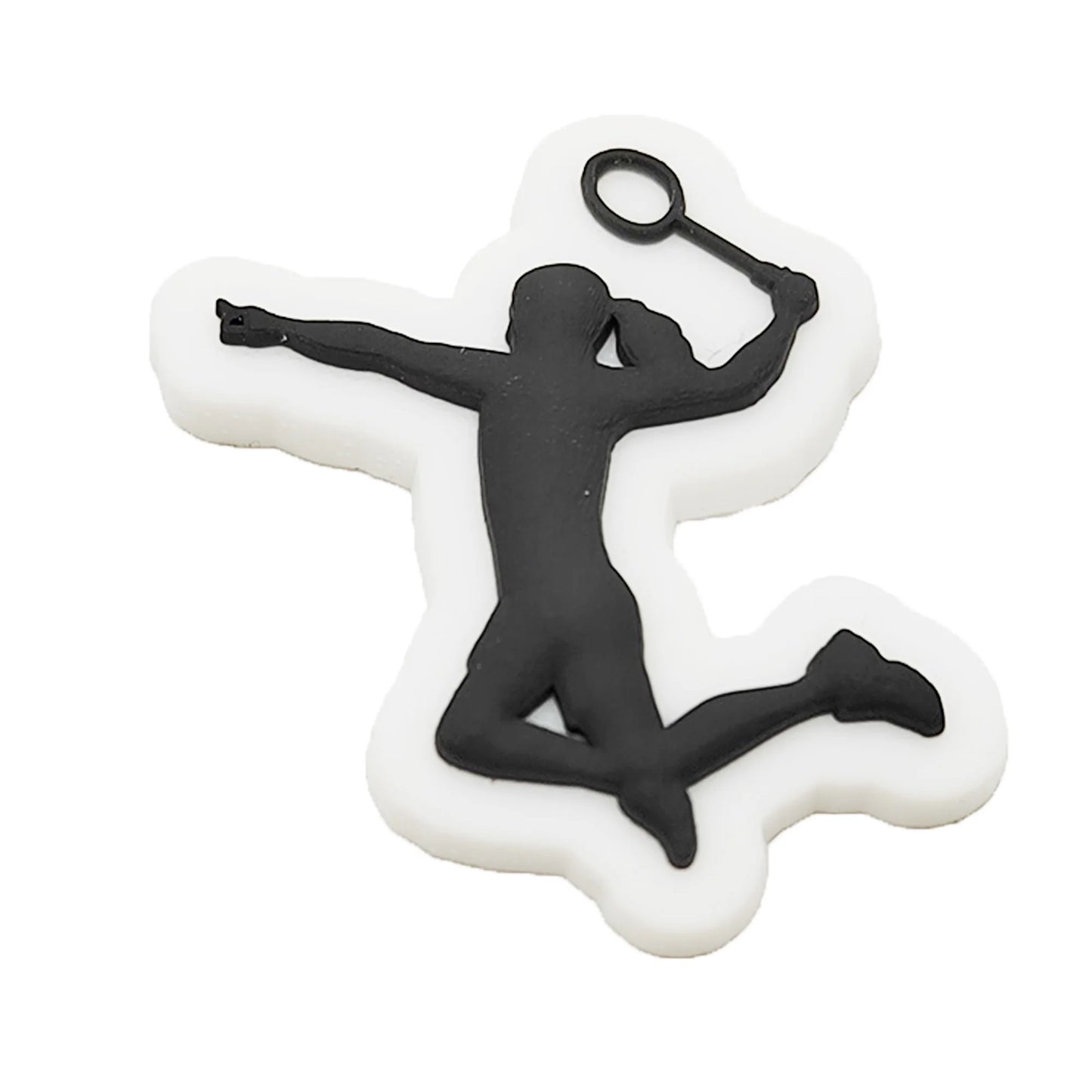 1-9PCS Sport Love Badminton Maniac PVC Shoe Charms For Clogs Pins Fit Wristbands Garden Shoes Button Decorations Kid Gift