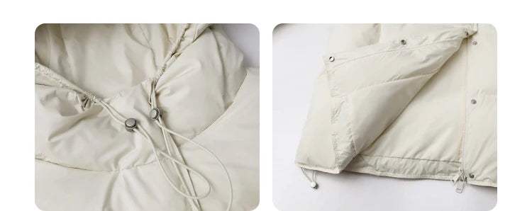 CHIC VEN Women Down Coats Loose New 90 White Duck Down Jacket Medium Long Hooded Female Down Jacket Autumn Winter 2024