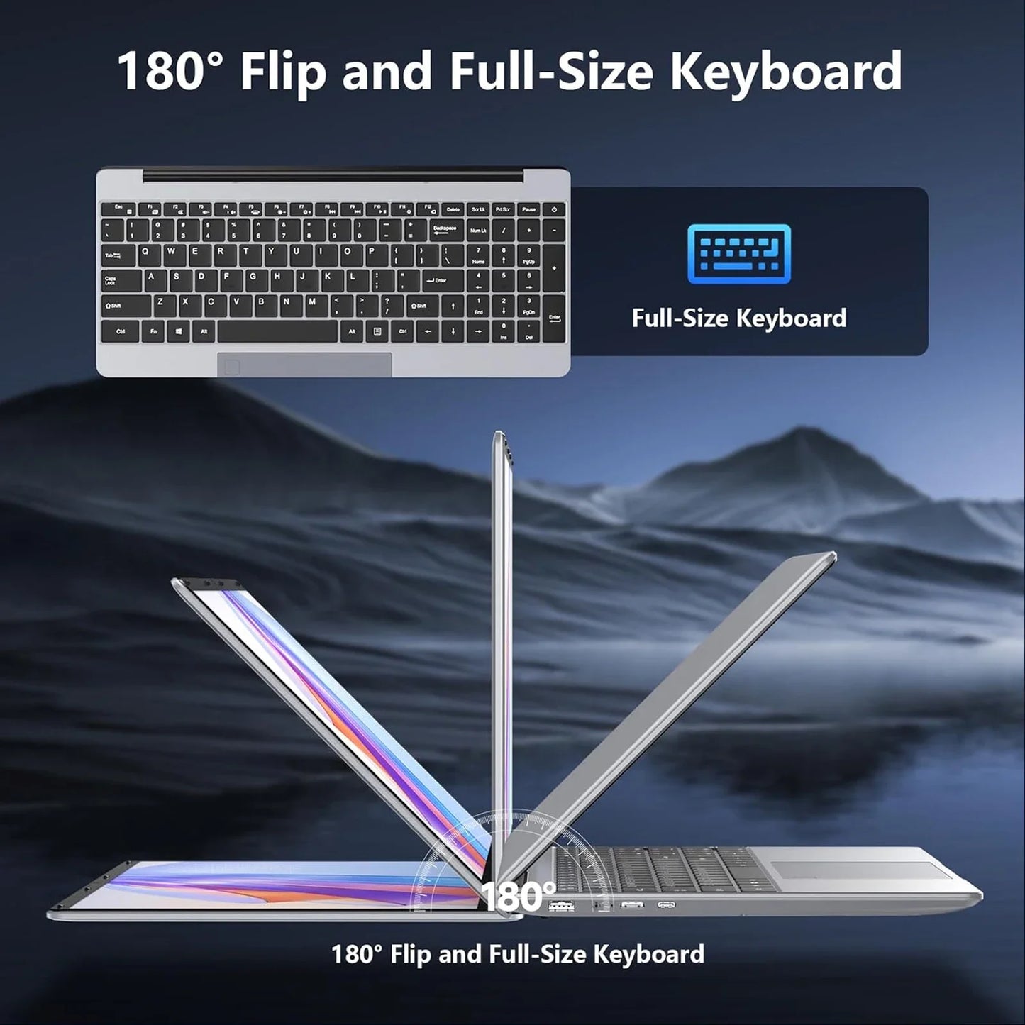 2025 NEW 15.6" Laptop Portable Intel N95 32GB DDR4 2TB SSD 7500mAh Windows11 Office Notebook Pc Gamer with Backlit Fingerprint