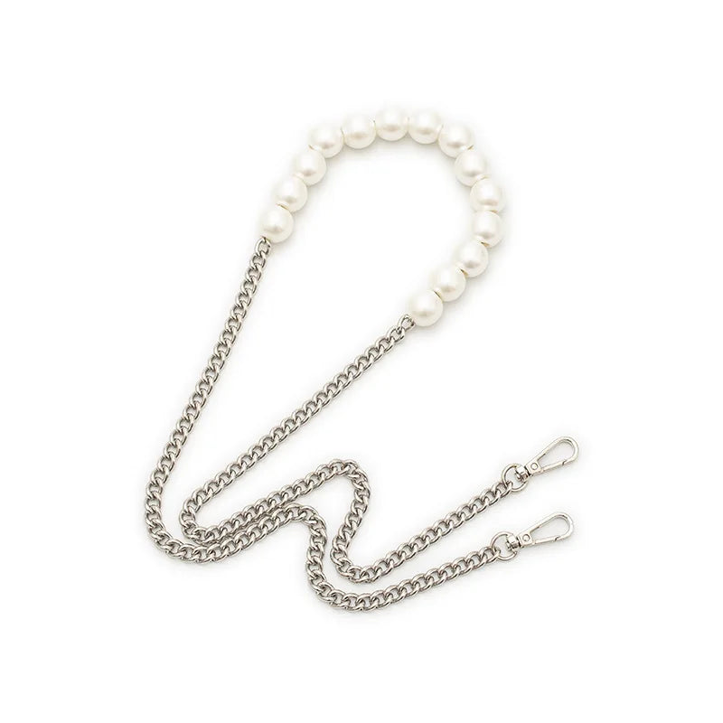 316L Stainless steel and Pearl Gold Silver Black Base Link Bag Chain Parts Accessories Strap Women Kpop Thick Belt Handbag