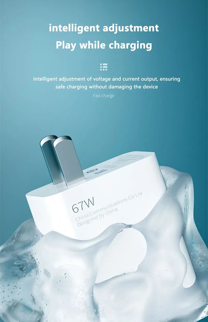 For Xiaomi Original 67W USB Super Fast Charger Power Adapter Mi 12 11 6A Type C Cable POCO X5 X4 Pro Redmi Note 9 10 11 Charging