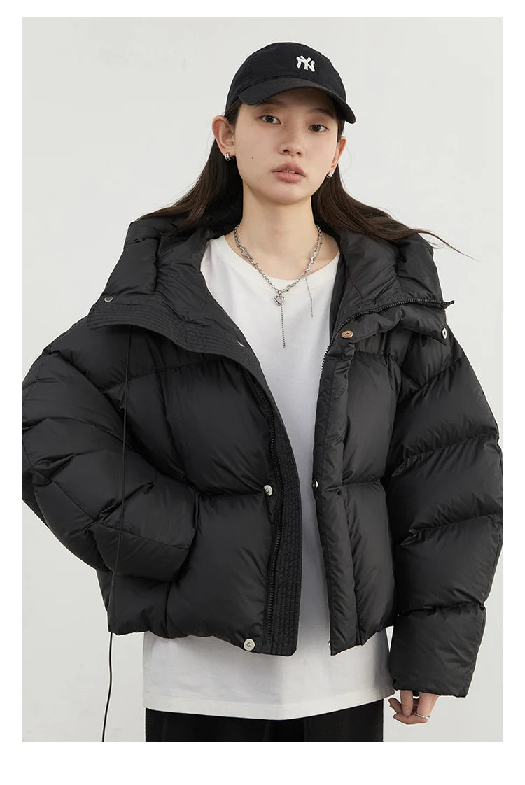 CHIC VEN Women Down Coats Loose Casual New Hooded 90 White Duck Down Female Down Jacket Autumn Winter 2025