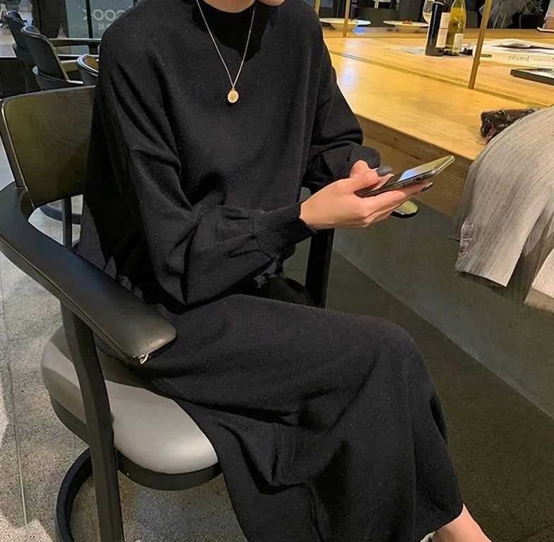 Long Clothes Dresses For Women Crochet Woman Dress Black Evening Knitted Robe Loose Maxi Offer Stylish New In Harajuku Y2k