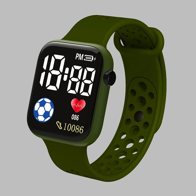 2025 LED Digital Watch For Kids Boys Sports Waterproof Watches Girls Silicone Digital Watch Casual Childrens Electronic Reloj