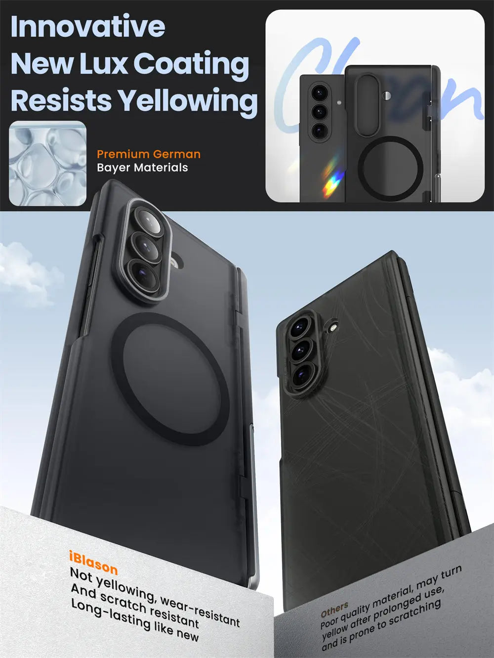 For Samsung Galaxy Z Fold 7 Case I-BLASON Cosmo Full Protective Hinge Protection Magnetic Case with MagSafe Stand & S Pen Holder