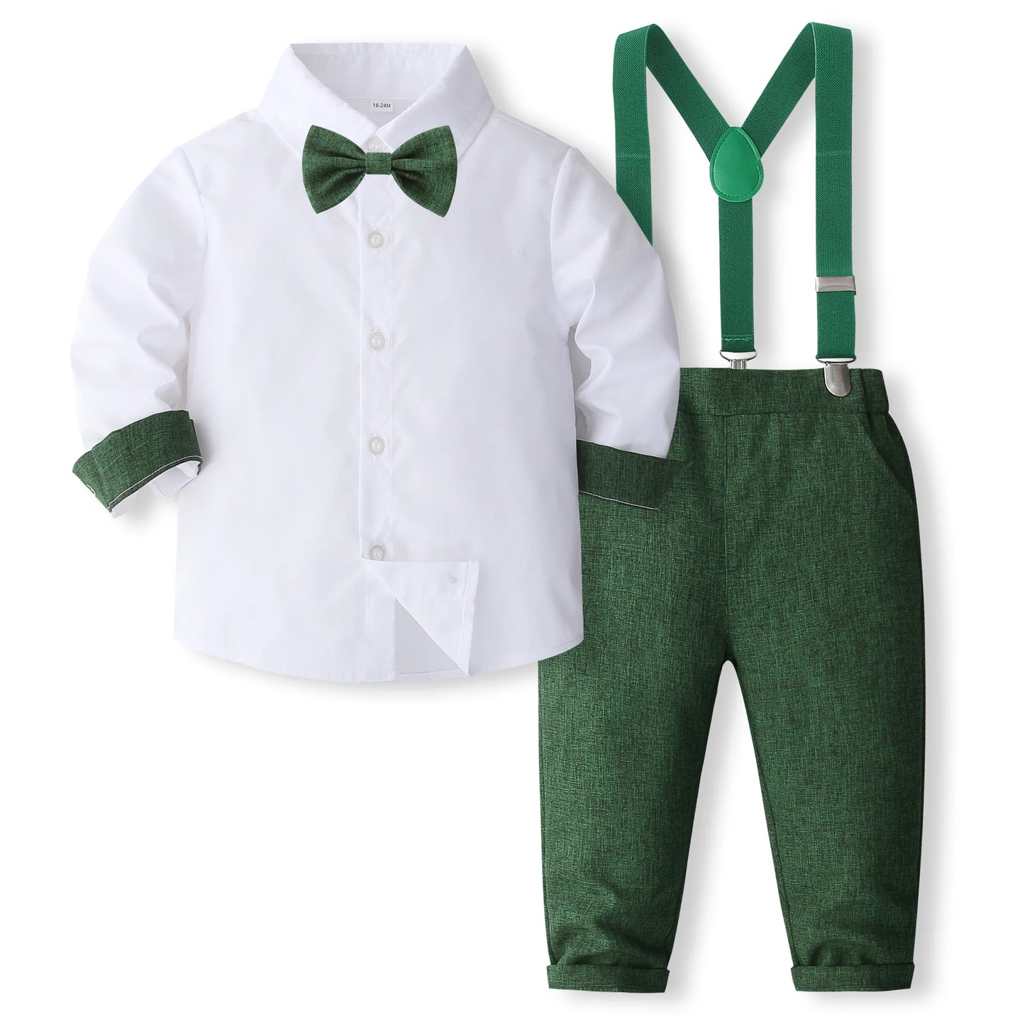 4PCS Gentleman Outfit for 1 2 3 4 5 6 Years Baby Boys Spring Autumn Kid Formal Birthday Party Costume Children's Long Sleeve Set