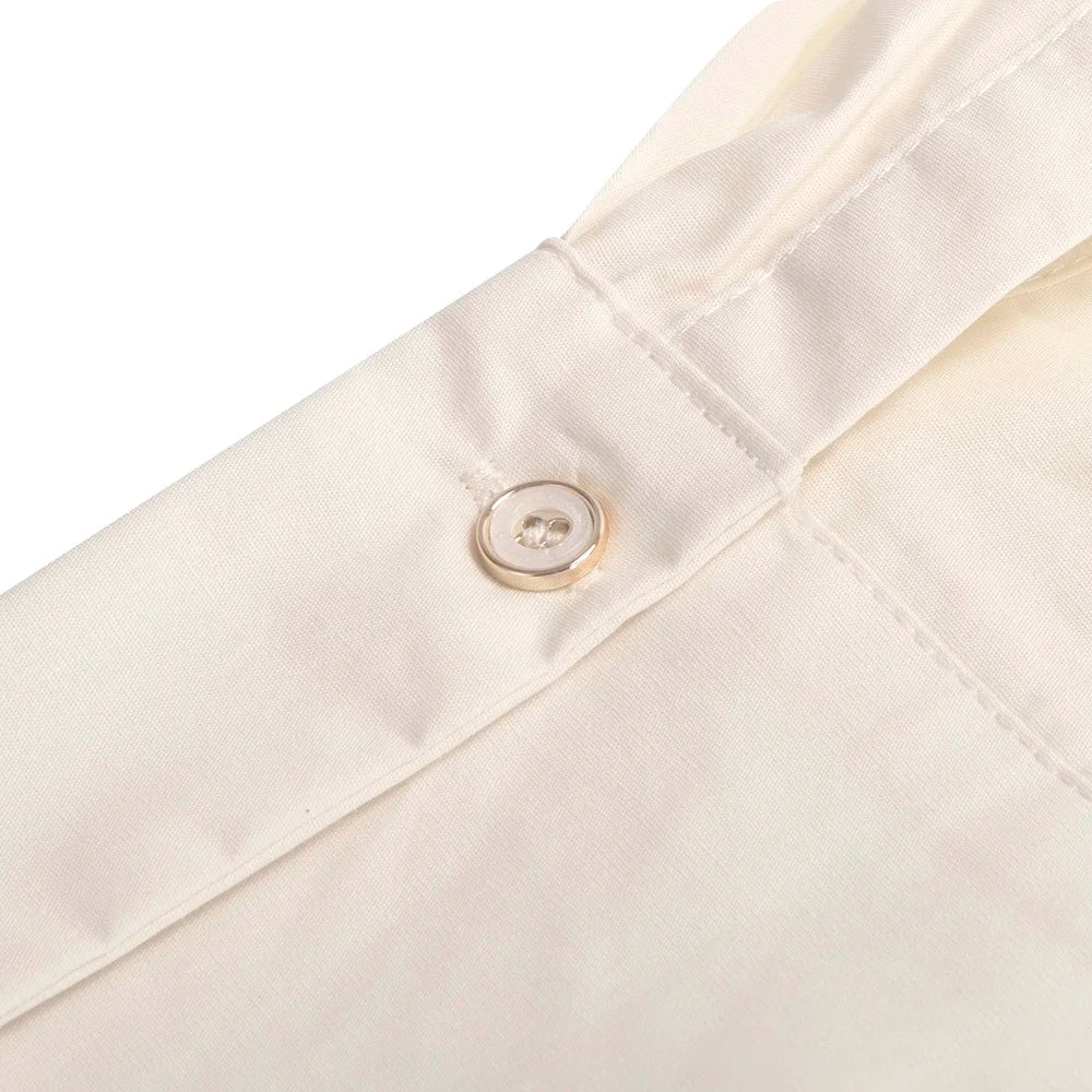 Women Shirts Elegant Soild Embroidery Casual Tops V Neck Long Sleeve Belt Decoration Loose Tops Fashion Office Ladies Shirts