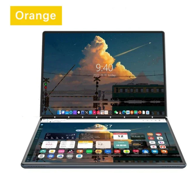2025 New Mini Dual Screen Laptop 13.5+13.5-inch N100 Dual Touch Screen 180 ° Flipped Office Leisure Entertainment 2-in-1 Notbook