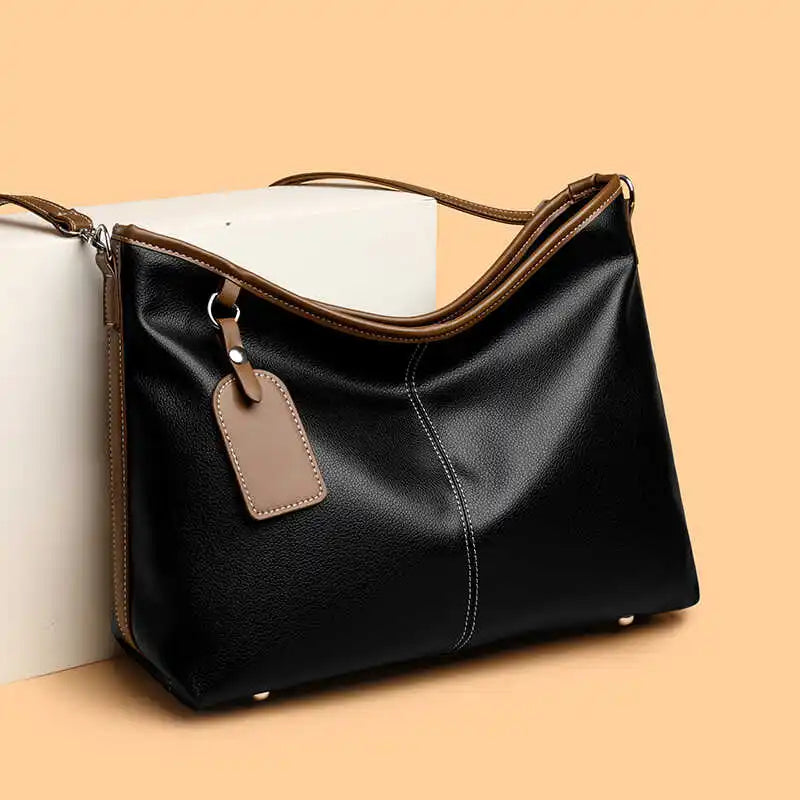 Soft Leather Small Bag Faionable Large Capaci Autumn Winter New Sle Women's Crossbody Bag Versatile Mom's Bag Tote Bag