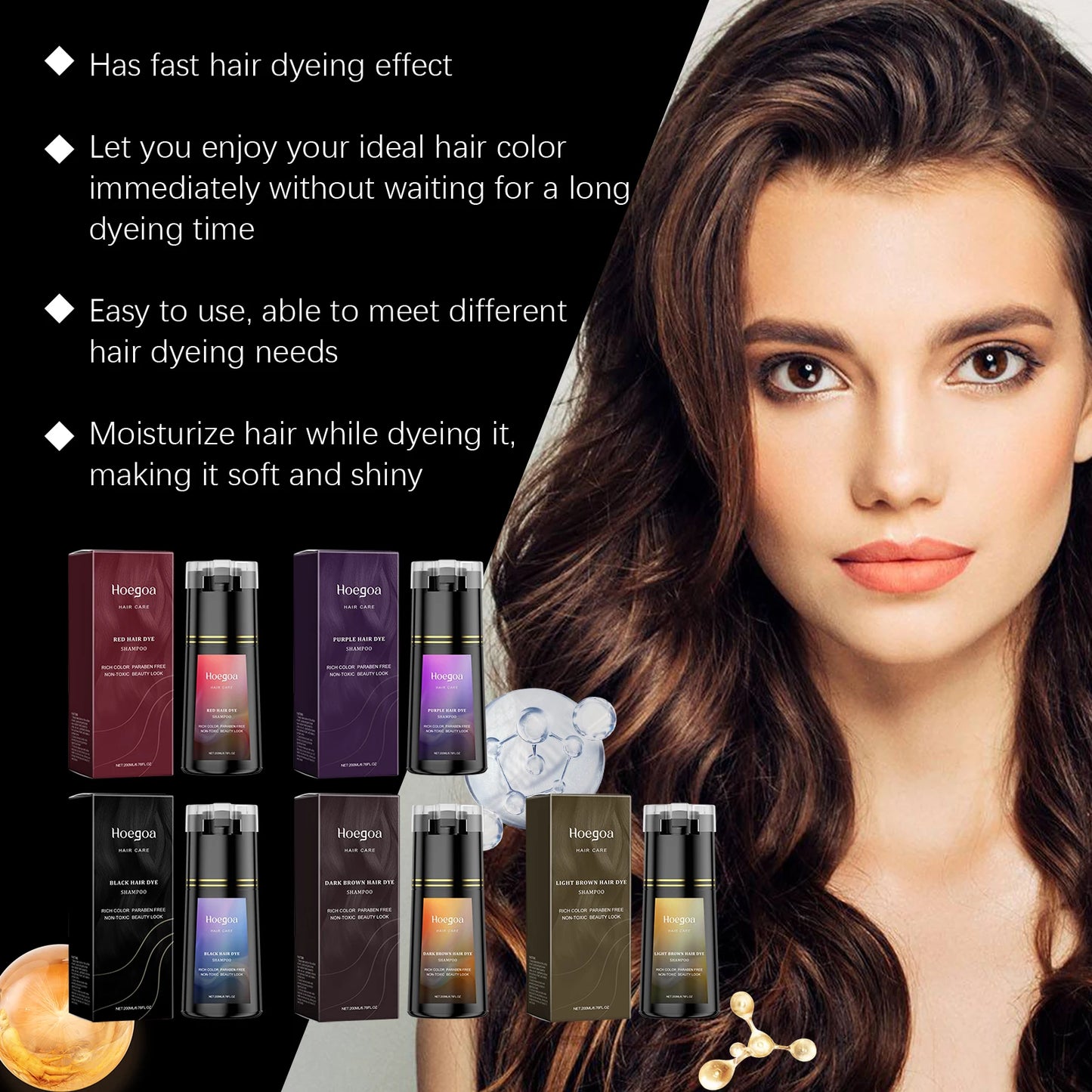 Hair Care Shampoo Series - DIY Trendy Shampoo for Vibrant, Long-Lasting Color, Gentle Hair Care, Nourishment and Smoothness