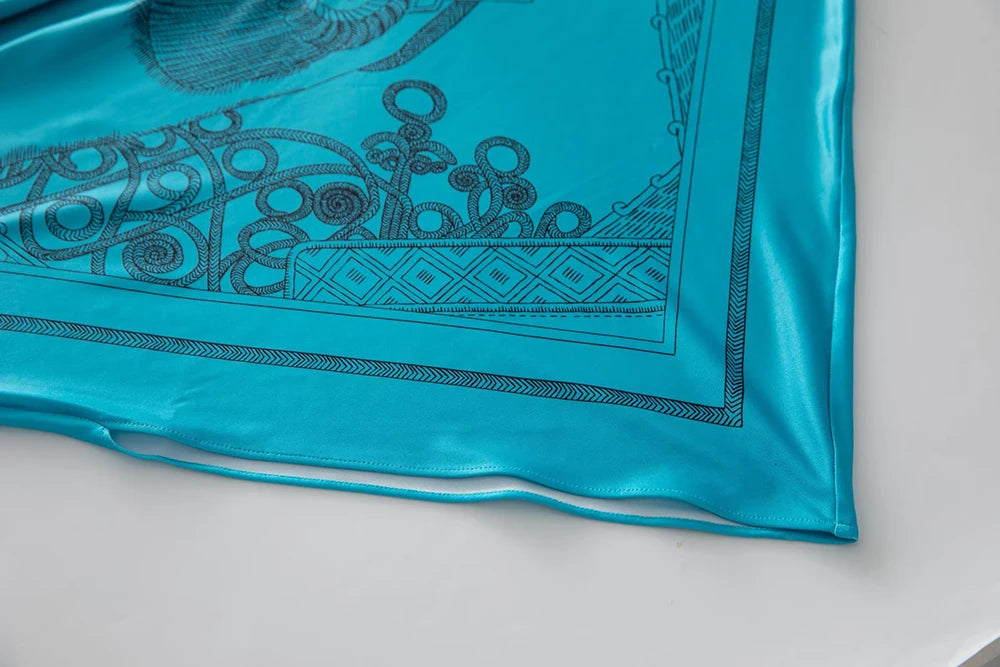 Women's Robes Sexy V Neck Batwing Sleeves Printed Loose Design Elegant Fashion Casul Long Dress Outerwear