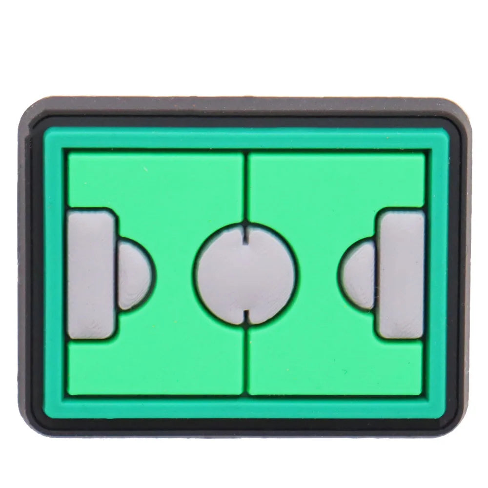 1-9PCS Sport Love Badminton Maniac PVC Shoe Charms For Clogs Pins Fit Wristbands Garden Shoes Button Decorations Kid Gift