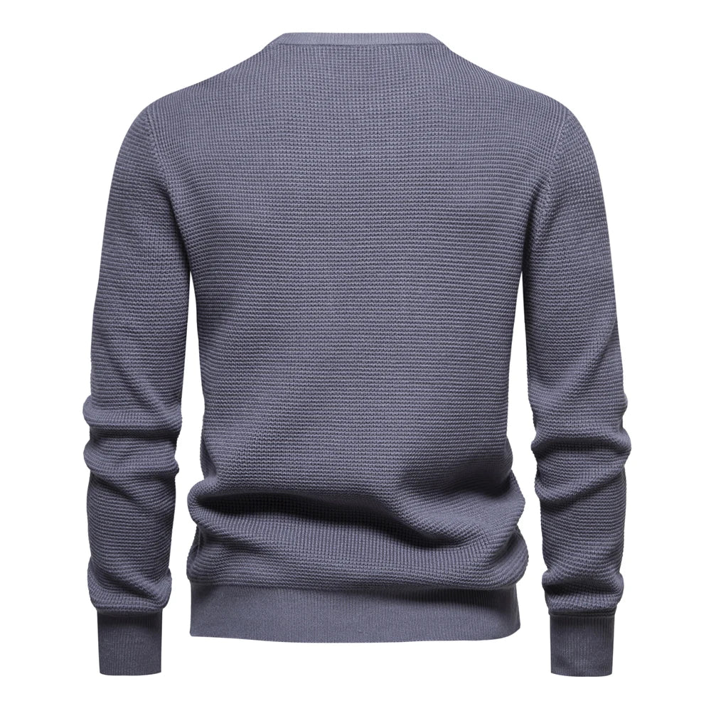 AIOPESON Fashion Patchwork Youth Sweater for Men Autumn Casual Pullover Quality Knitted Men's Sweater