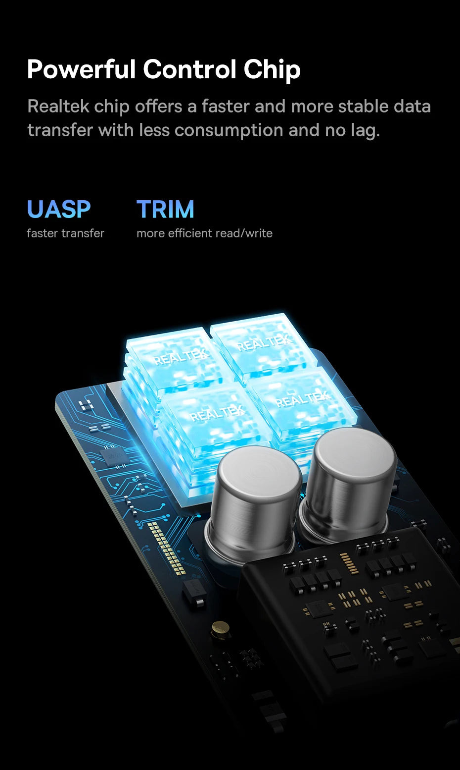 Baseus M2 SSD Case NVMe SATA Dual Protocol 10Gbps M.2 to USB Type C 3.2 Gen 2 Portable SATA NVMe External Enclosure SSD Box Case