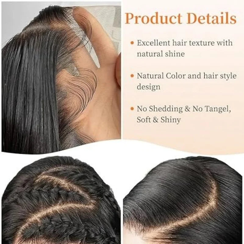 40 Inch Body Wave Human Hair Wigs 13X6 Hd Lace Frontal Wig 100% Human Hair 250 Density For Women Pre Plucked Brazilian Hair Wigs