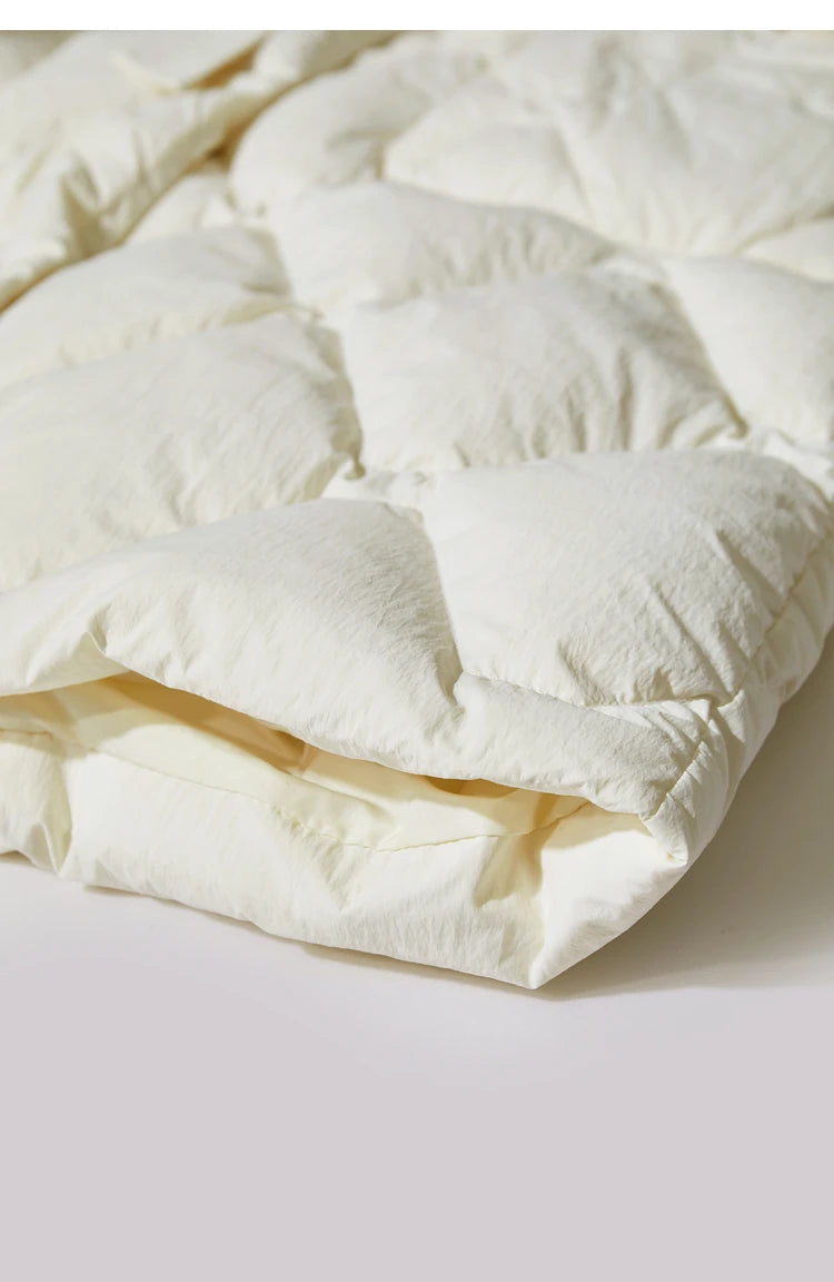 AMII Minimalism Down Jacket For Women 2025 New Blazer Collar Winter Lightweight Thermal Belt Diamond Solid Coat Female 12344061