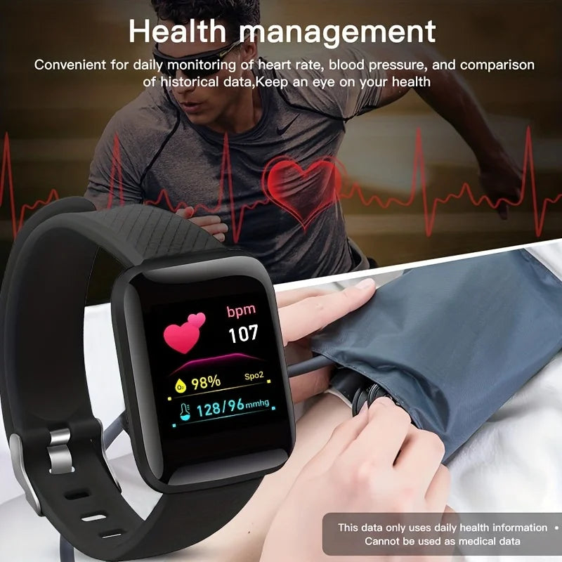 2024 New For Multifunction Smart Watch Kid Men Woman Message Remind Music Control Sport Step Calories 116 Smartwatch Alarm Clock