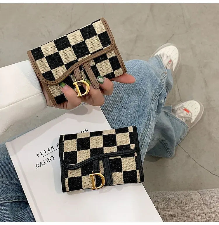 Card Bag Multi-card Position High Value Change Tide Autumn Winter Internet Celebrity Folding Organ Fashion Versatile Short Small