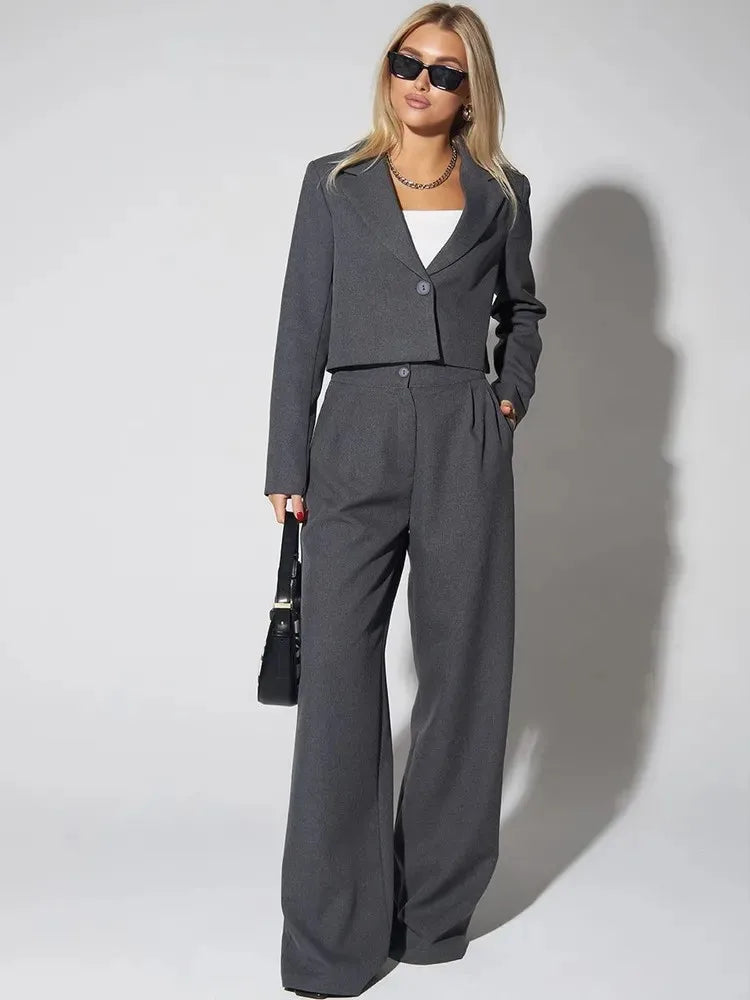 Women's Clothing 2025 Autumn New Fashion Casual Short Small Suit Slim Fit Trousers Women's Suit Костюм Женский Летний