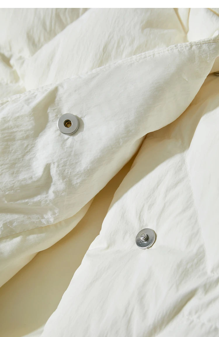 AMII Minimalism Down Jacket For Women 2025 New Blazer Collar Winter Lightweight Thermal Belt Diamond Solid Coat Female 12344061