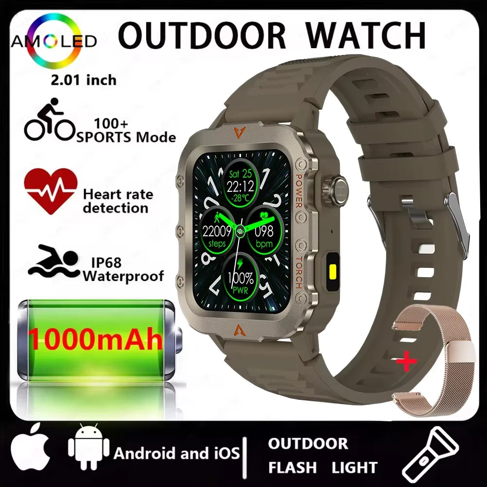 2025 New Millitary GPS Position 1.73"Smart Watch Men 3ATM Waterproof Compass Bluetooth Call Health Smartwatches 100+Sports Modes