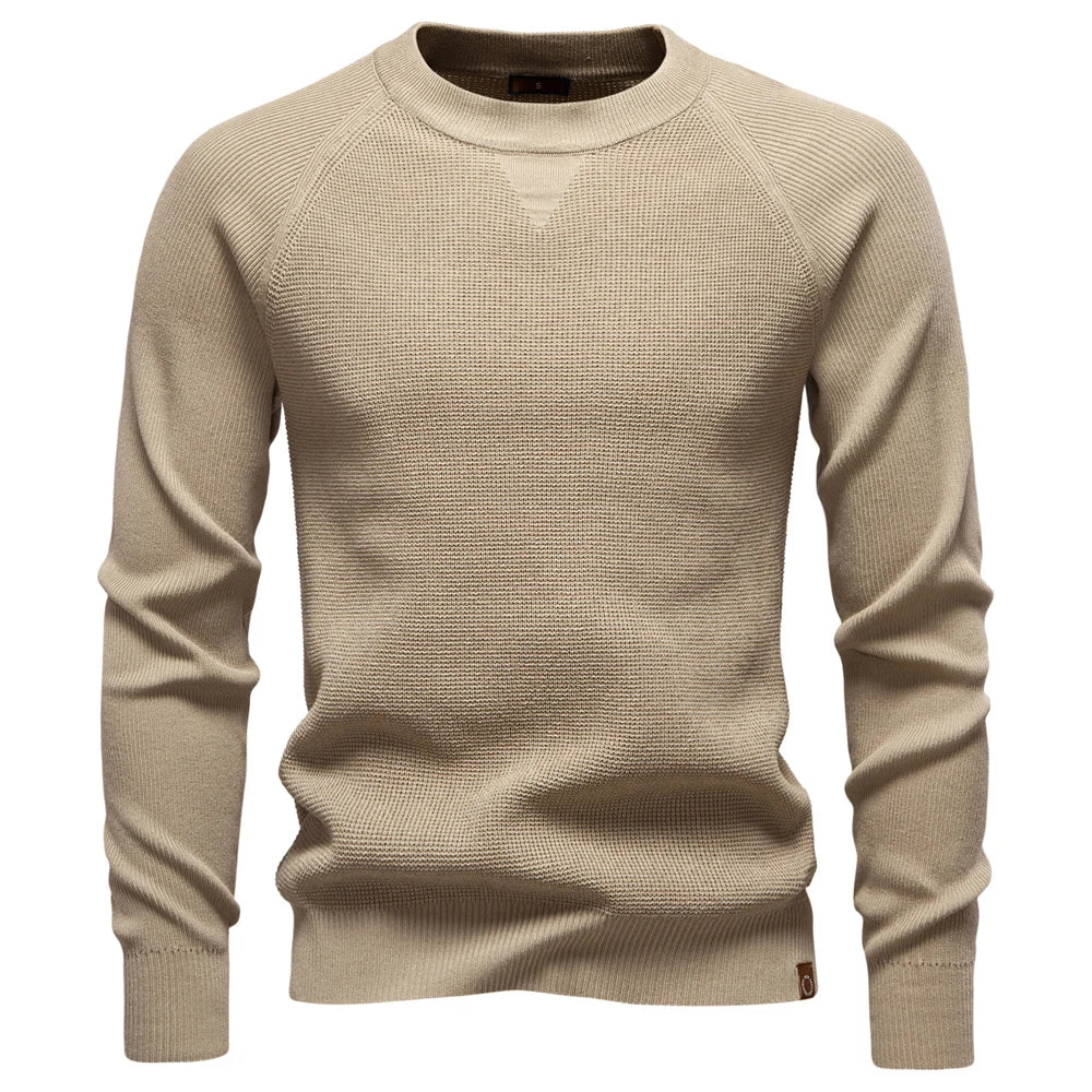 AIOPESON Raglan Sleeve Polo Shirt Men Henley Collar Solid Color Long Sleeve Heavyweight Cotton Business Casual Autumn Winter
