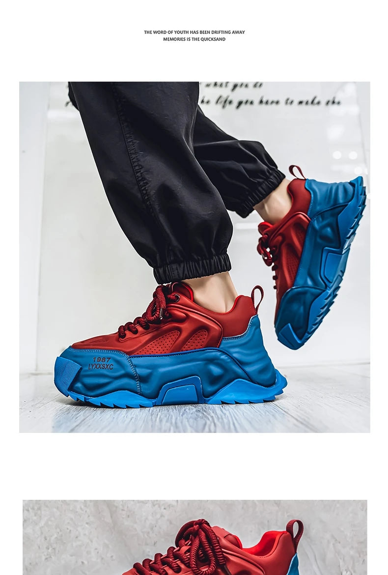 Loafers Men's sneakers Male sneakers Casual Shoes for men Sports and leisure Thick bottom Non-Slip Wear-resistant Work wear