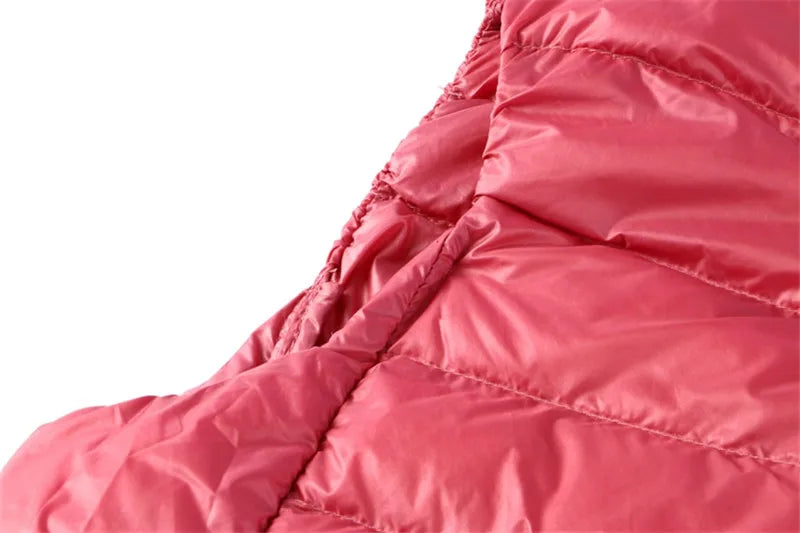 Autumn Winter Women Ultra Light Thin Duck Down Vest Sleeveless O-Neck Zipper Waistcoat Windproof Puffer Female Quilted Jackets