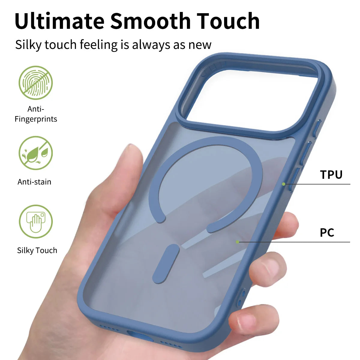 Fit iPhone 17 Pro Matte Case,Compatible with MagSafe Shockproof Protection Translucent Cover For iPhone 17 Air/17 Pro Max/17