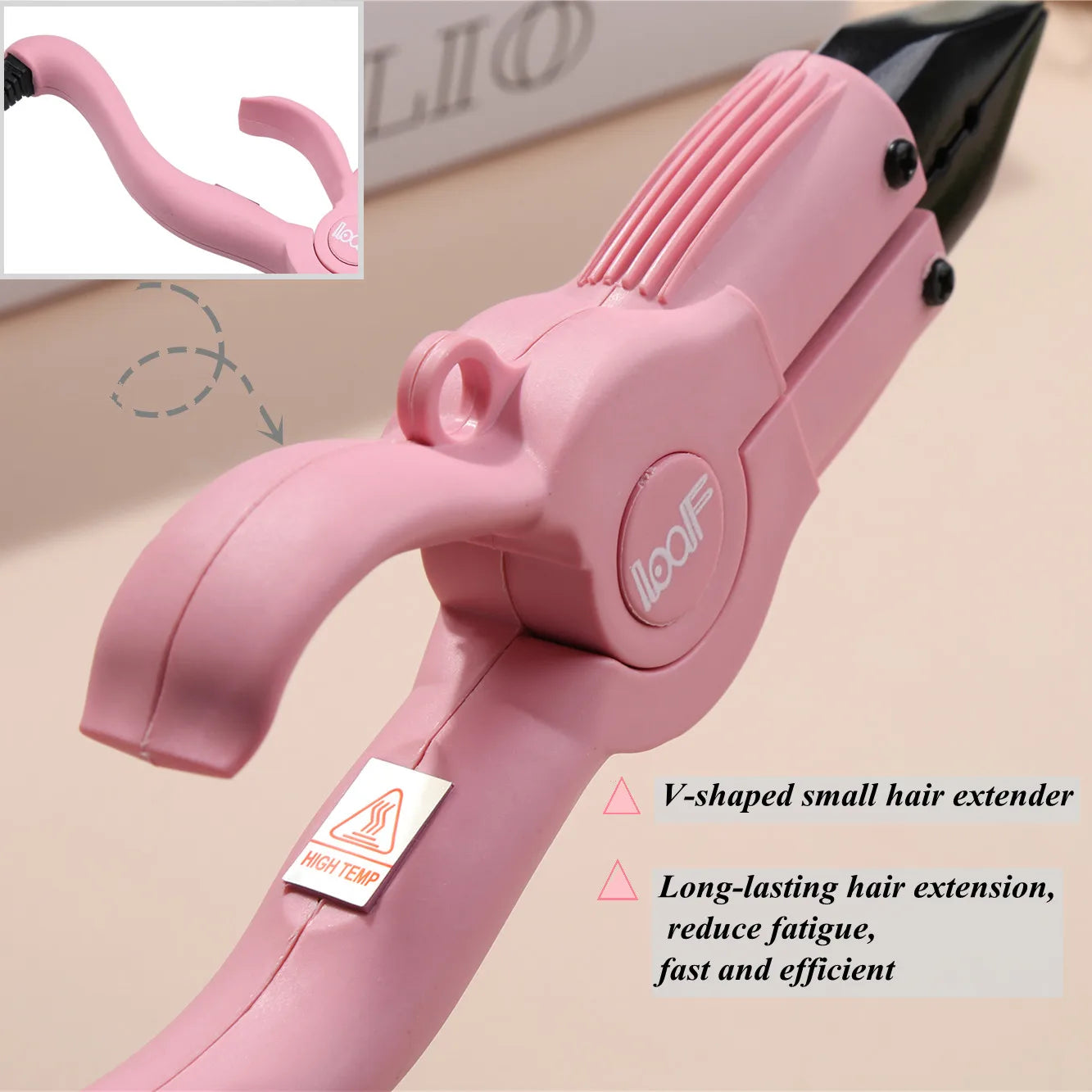 Loof Keratin Fusion Hair Extension Iron Tools Adjustable Temperature Profession Hair Styler Heat Connector ferramentas de cabelo