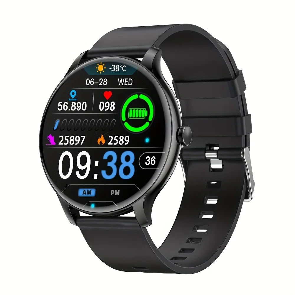 LAXASFIT New Smart Watch Men's Full Touch Screen Sports & Fitness Watch Bluetooth Talk Ladies Smart Watch for Android iOS