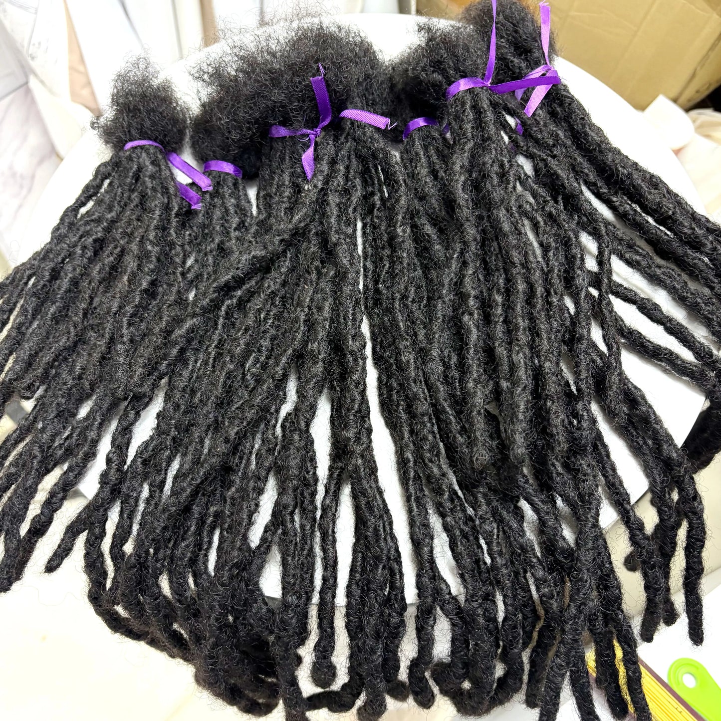 Loc Extension Human Hair with Curly Ends 8-14inch 100% Human Hair Handmade Inter Loc Dreadlock Extension for Men Women Kids